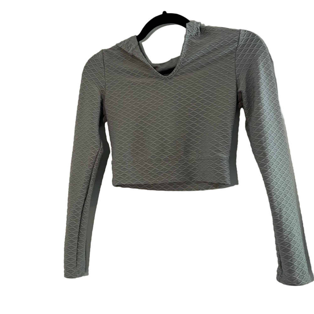 Gray Textured Women's Top